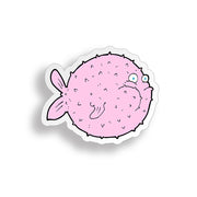 Pink Puffer Fish Sticker