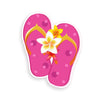 Pink with White Flower Flip Flop Sticker