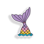 Purple Mermaid Scale Tail in water Sticker