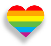 3" Rainbow Heart Sticker
