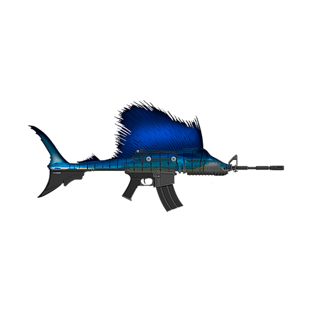 Marlin Sailfish AR 15 Rifle Sticker - Full Color