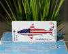 Merica Shark USA flag car sticker