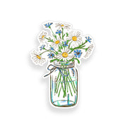 Daisy Jar Sticker