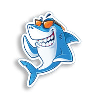 Smiling Shark Dude Sticker
