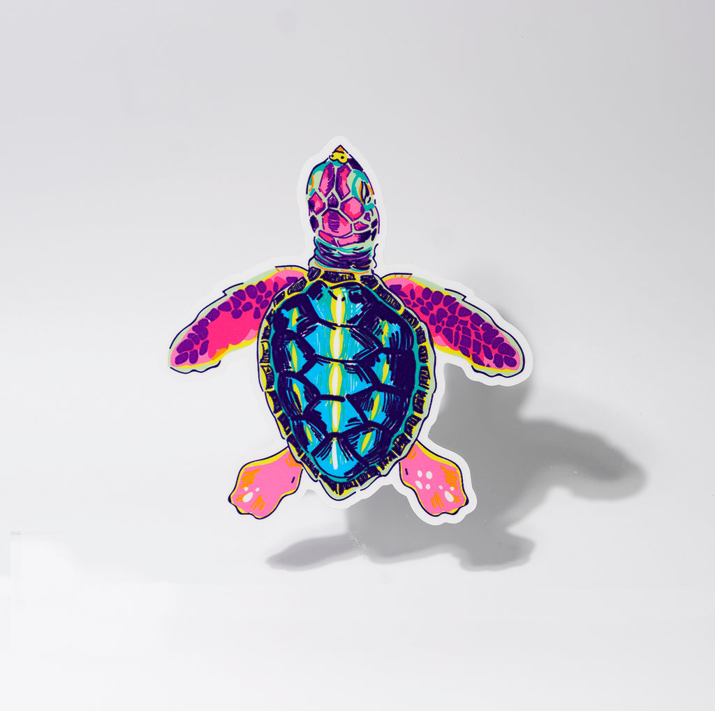 summertime sea turtle sticker