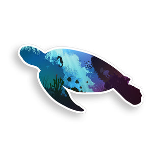 Underwater Sea Turtle Sticker