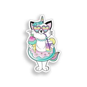 Unicorn Cat Float Sticker