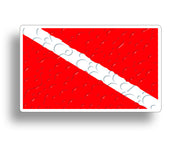 Waterdrop Diver Down Sticker