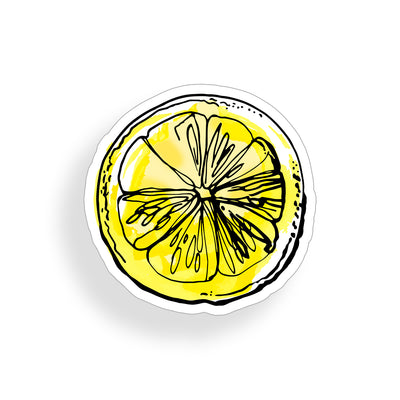Lemon Slice Sticker - 3 inch watercolor