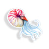 Watercolor Squid Sticker