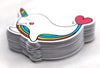 Rainbow Narwhal Unicorn Heart Sticker